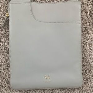 RADLEY LONDON Light Gray Crossbody Bag with Gold Accent